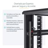 StarTech.com - Armario Rack para Servidores 42U 19" 4 Columnas - Rack de Servidores con Ruedas para Equipo de Red - Armario Rack