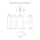 StarTech.com - Armario Rack para Servidores 42U 19" 4 Columnas - Rack de Servidores con Ruedas para Equipo de Red - Armario Rack