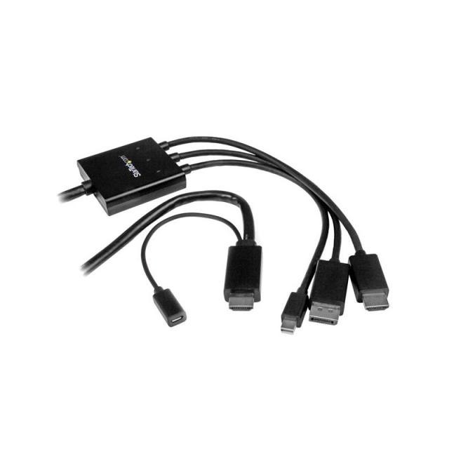 StarTech.com - Cable Conversor HDMI, DisplayPort o Mini DisplayPort a HDMI de 2m - Adaptador DP y Mini DP
