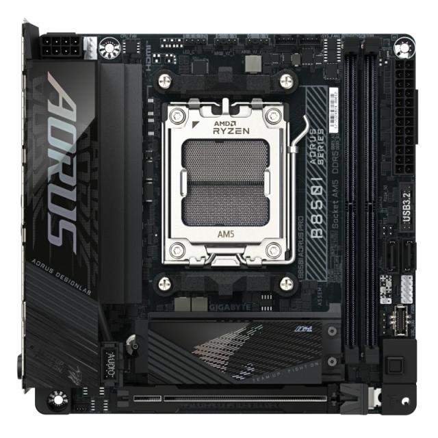 GIGABYTE - B850I AORUS PRO Placa Base - Compatible con procesadores AMD Ryzen Serie 9000, VRM digital de 8+2+1 fases, hasta 8400