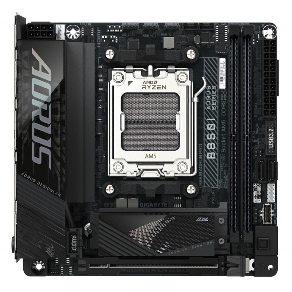 GIGABYTE - B850I AORUS PRO Placa Base - Compatible con procesadores AMD Ryzen Serie 9000, VRM digital de 8+2+1 fases, hasta 8400