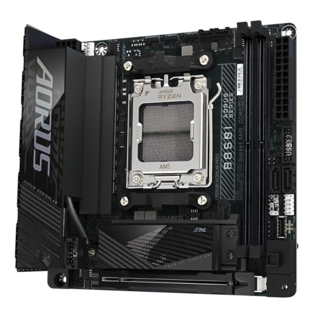 GIGABYTE - B850I AORUS PRO Placa Base - Compatible con procesadores AMD Ryzen Serie 9000, VRM digital de 8+2+1 fases, hasta 8400