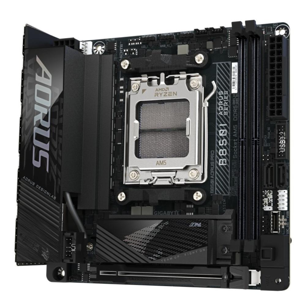 GIGABYTE - B850I AORUS PRO Placa Base - Compatible con procesadores AMD Ryzen Serie 9000, VRM digital de 8+2+1 fases, hasta 8400