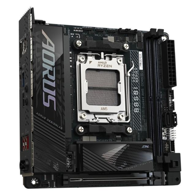 GIGABYTE - B850I AORUS PRO Placa Base - Compatible con procesadores AMD Ryzen Serie 9000, VRM digital de 8+2+1 fases, hasta 8400