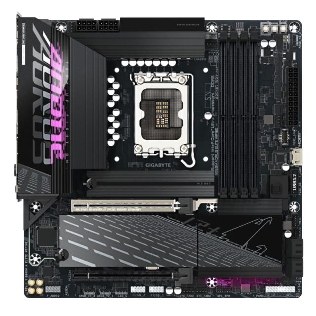 GIGABYTE - B860M AORUS ELITE WIFI6E Placa base - CPUs Intel Core Ultra, VRM de 12+1+2+1 fases, hasta 9200MHz DDR5, 1xPCIe 5.0 +