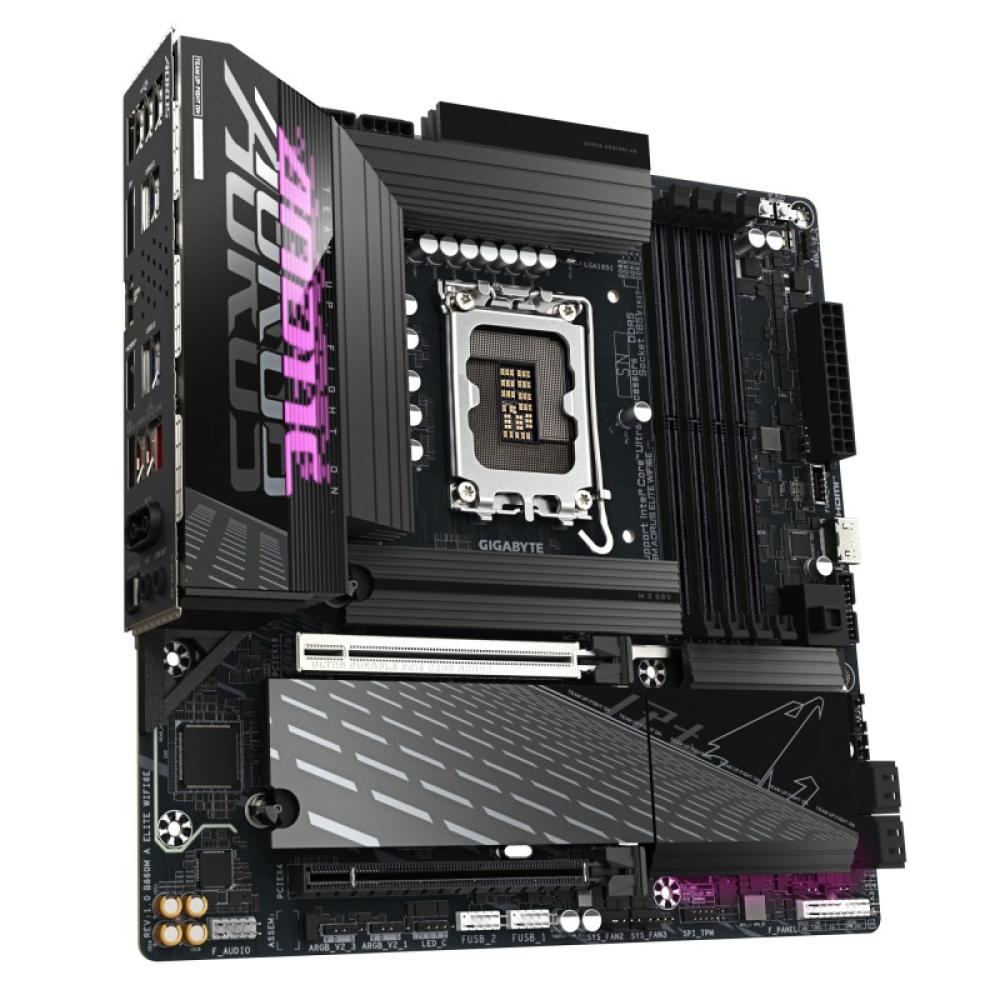 GIGABYTE - B860M AORUS ELITE WIFI6E Placa base - CPUs Intel Core Ultra, VRM de 12+1+2+1 fases, hasta 9200MHz DDR5, 1xPCIe 5.0 +