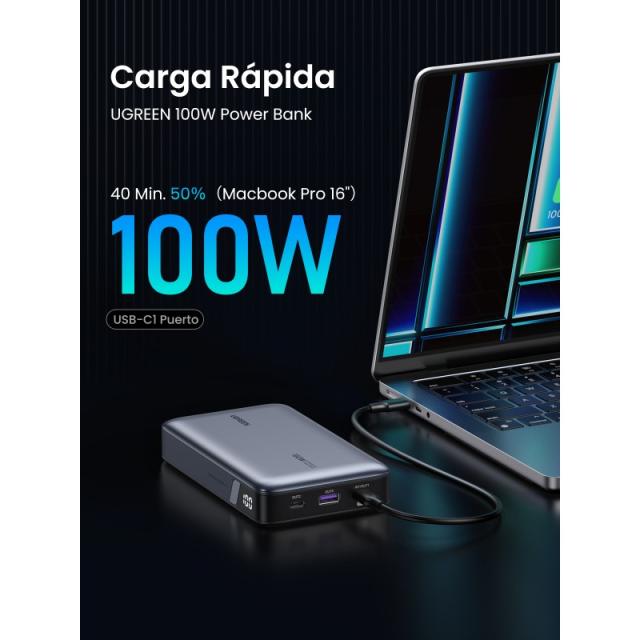 Ugreen - 25188 batería externa 20000 mAh Gris