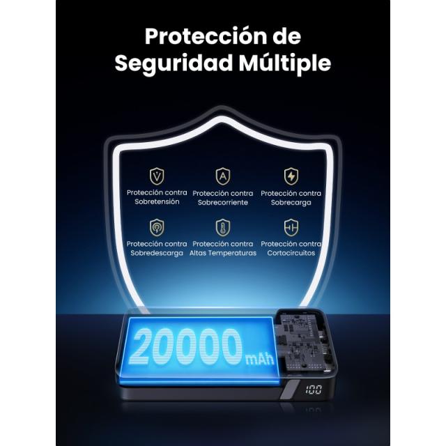 Ugreen - 25188 batería externa 20000 mAh Gris