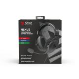 Savio - NEXUS Auriculares Alámbrico Casco Juego Negro
