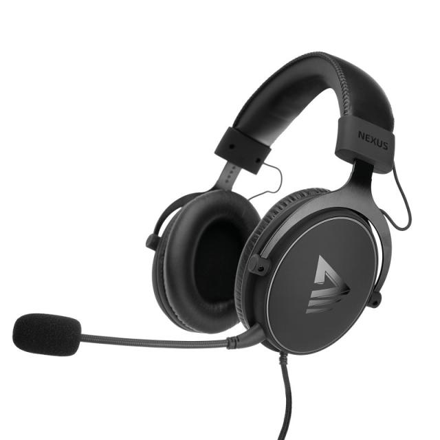 Savio - NEXUS Auriculares Alámbrico Casco Juego Negro