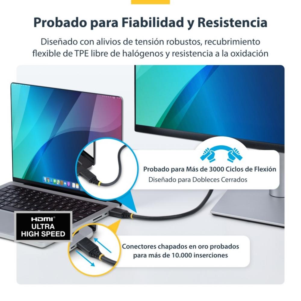 StarTech.com - Cable HDMI Certificado de Ultra Alta Velocidad de 5m - 8K 60Hz/4K 120Hz - Cable HDMI 2.1 con HDR10+ / eARC - 48Gb