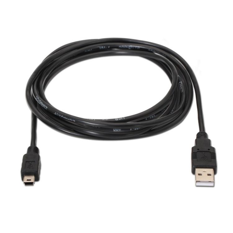 AISENS - A101-0023 cable USB USB 2.0 0,5 m USB A Mini-USB B Negro