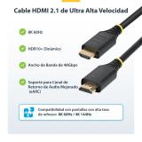 StarTech.com - Cable HDMI de 1m Certificado de Ultra Alta Velocidad - 8K60Hz/4K120Hz - Cable HDMI 2.1 con HDR10+ / eARC - 48Gbps