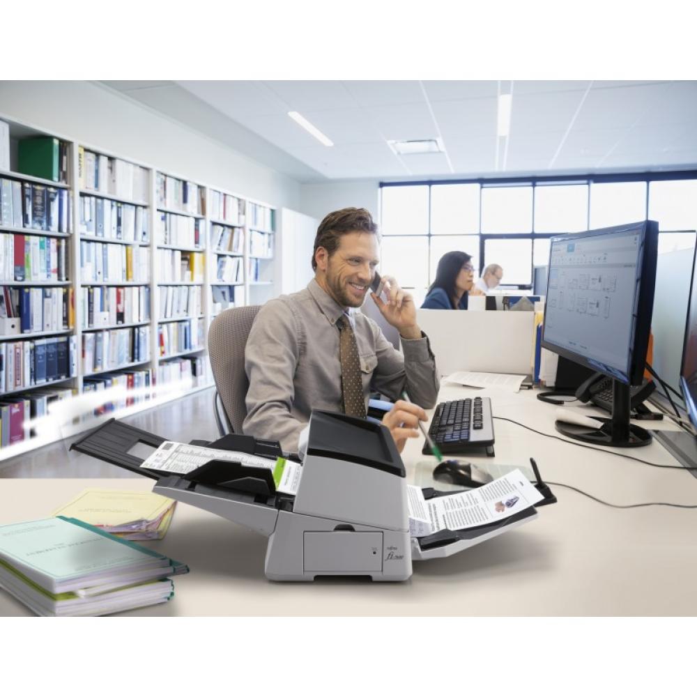Ricoh - fi-7600 Alimentador automático de documentos (ADF) + escáner de alimentación manual 600 x 600 DPI A3 Negro, Blanco