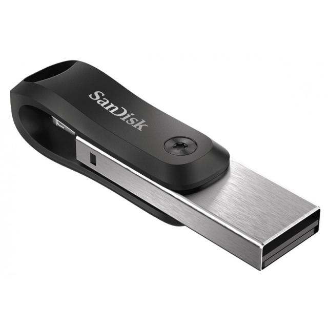 SanDisk - iXpand unidad flash USB 64 GB USB Type-A / Lightning 3.2 Gen 2 (3.1 Gen 2) Negro, Plata