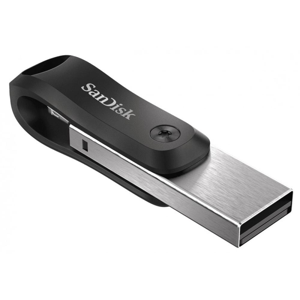 SanDisk - iXpand unidad flash USB 64 GB USB Type-A / Lightning 3.2 Gen 2 (3.1 Gen 2) Negro, Plata