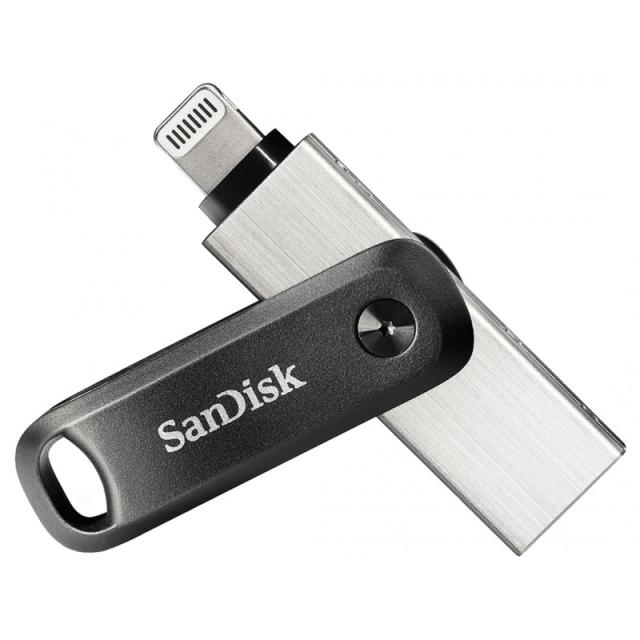 SanDisk - iXpand unidad flash USB 64 GB USB Type-A / Lightning 3.2 Gen 2 (3.1 Gen 2) Negro, Plata