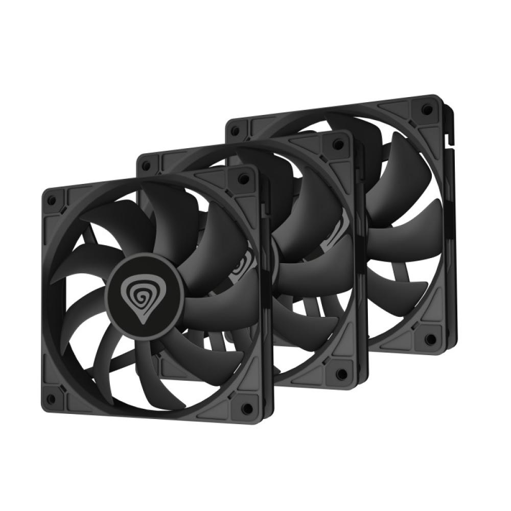 GENESIS - Oxal 120 Carcasa del ordenador Ventilador 12 cm Negro 3 pieza(s)