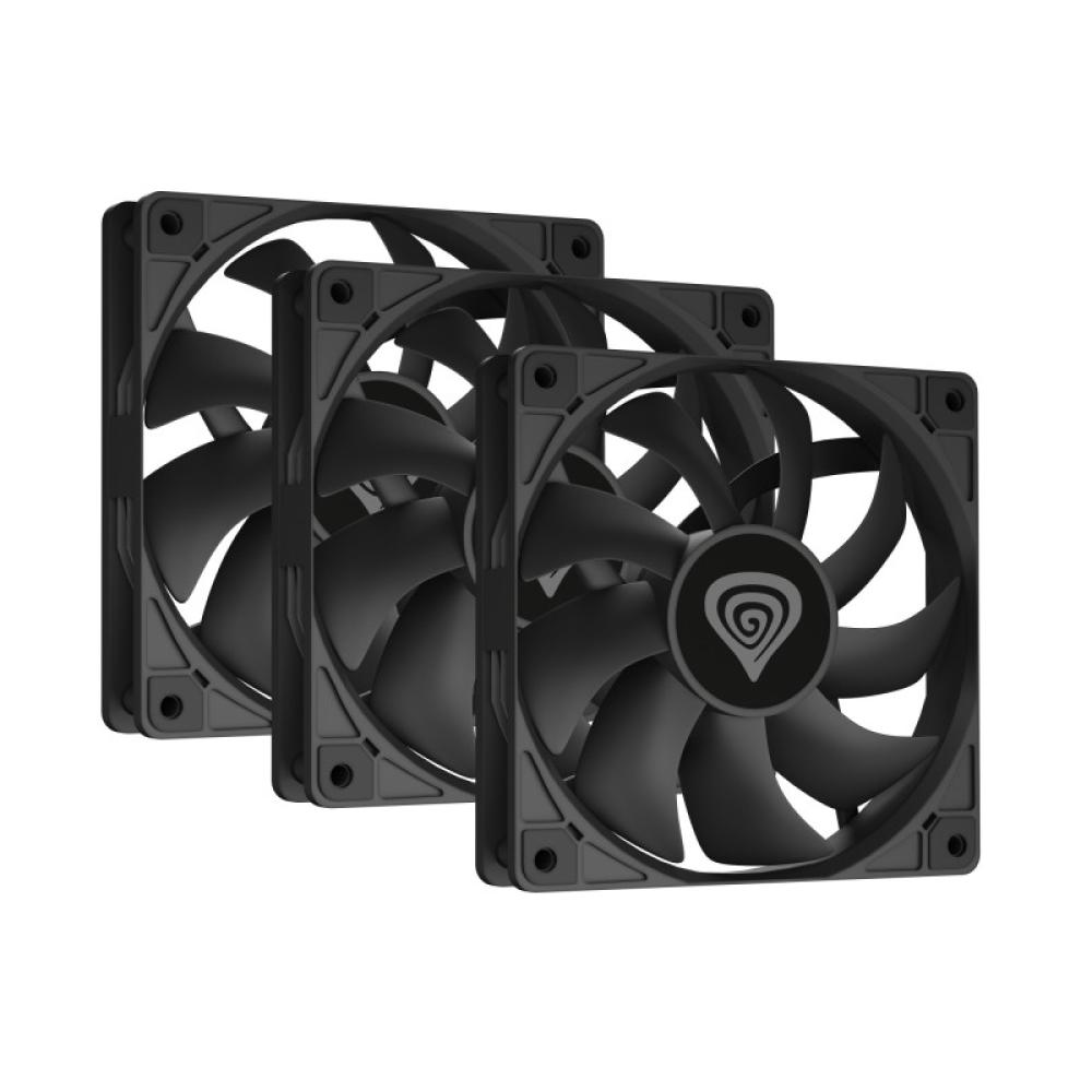 GENESIS - Oxal 120 Carcasa del ordenador Ventilador 12 cm Negro 3 pieza(s)