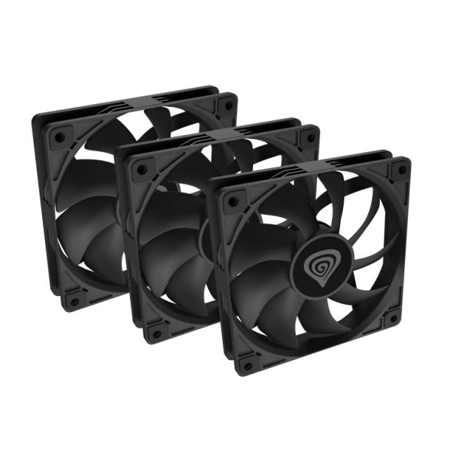 GENESIS - Oxal 120 Carcasa del ordenador Ventilador 12 cm Negro 3 pieza(s)