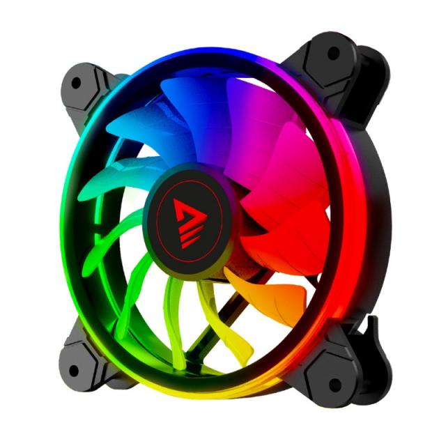 Savio - FAN-01 4-pack 120mm ARGB fan including controller and remote control Carcasa del ordenador Ventilador 12 cm Negro 4 piez