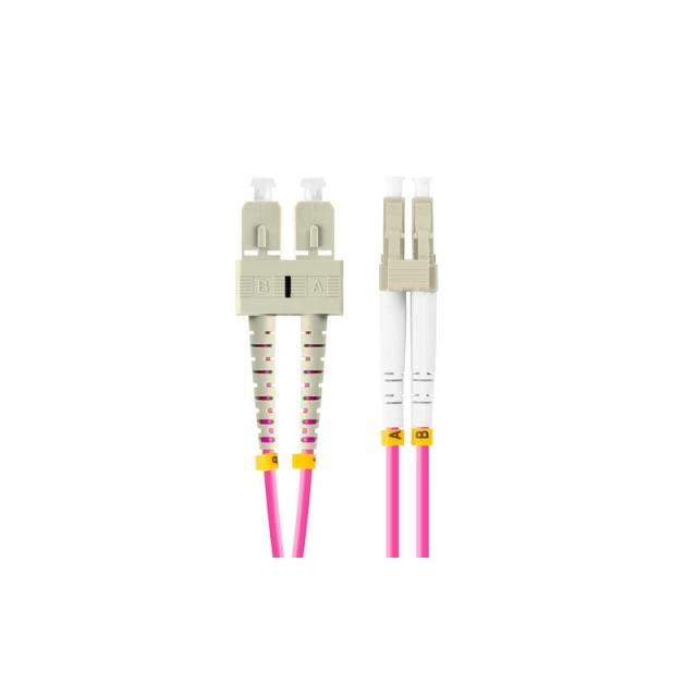Lanberg - FO-LUSU-MD41-0010-VT Cable de fibra óptica e InfiniBand 1 m LC SC LC/SC Violeta