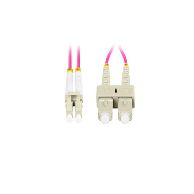Lanberg - FO-LUSU-MD41-0010-VT Cable de fibra óptica e InfiniBand 1 m LC SC LC/SC Violeta