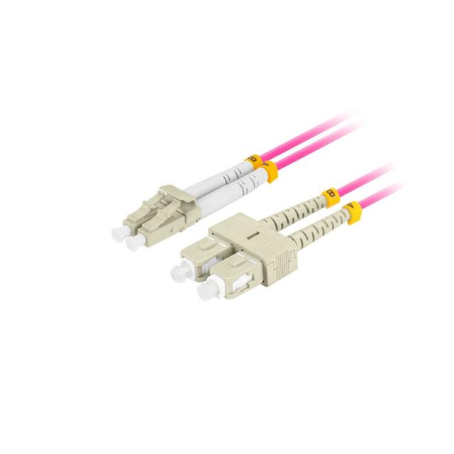 Lanberg - FO-LUSU-MD41-0010-VT Cable de fibra óptica e InfiniBand 1 m LC SC LC/SC Violeta
