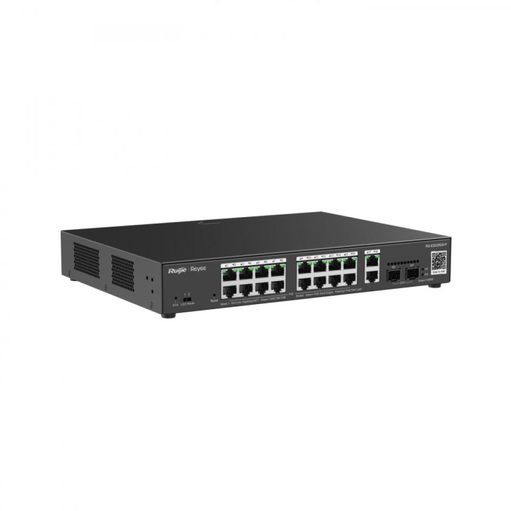 Ruijie Networks - RG-ES220GS-P switch Gestionado L2 Gigabit Ethernet (10/100/1000) Energía sobre Ethernet (PoE) Negro