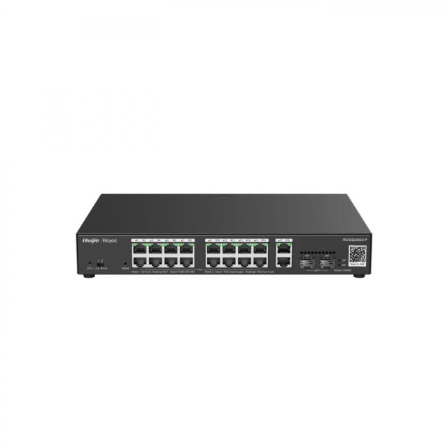 Ruijie Networks - RG-ES220GS-P switch Gestionado L2 Gigabit Ethernet (10/100/1000) Energía sobre Ethernet (PoE) Negro