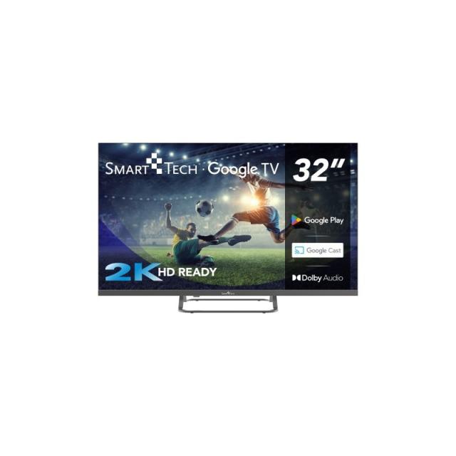 Smart-Tech - 32HG01V Televisor 81,3 cm (32") HD Smart TV Wifi Gris 180 cd / m²