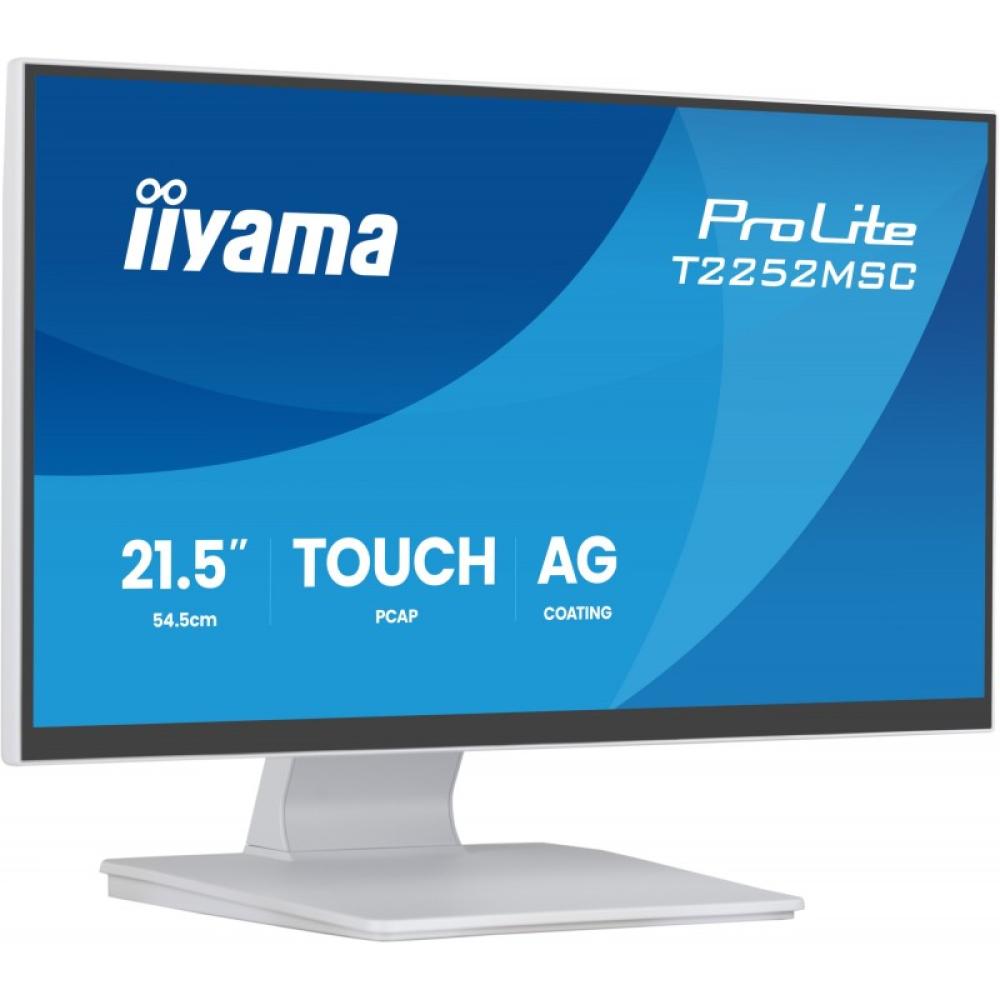 iiyama - ProLite T2252MSC-W2AG pantalla para PC 54,5 cm (21.4") 1920 x 1080 Pixeles Full HD LCD Pantalla táctil Blanco