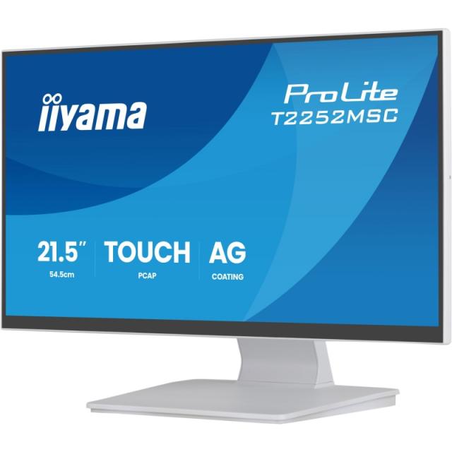 iiyama - ProLite T2252MSC-W2AG pantalla para PC 54,5 cm (21.4") 1920 x 1080 Pixeles Full HD LCD Pantalla táctil Blanco