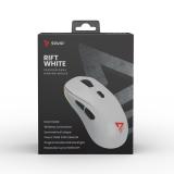 Savio - RIFT WHITE gaming mouse RGB Dual Mode ratón Juego mano derecha Bluetooth + USB Type-C Óptico 10000 DPI