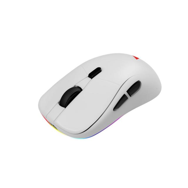 Savio - RIFT WHITE gaming mouse RGB Dual Mode ratón Juego mano derecha Bluetooth + USB Type-C Óptico 10000 DPI