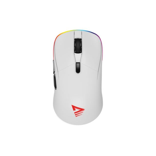 Savio - RIFT WHITE gaming mouse RGB Dual Mode ratón Juego mano derecha Bluetooth + USB Type-C Óptico 10000 DPI