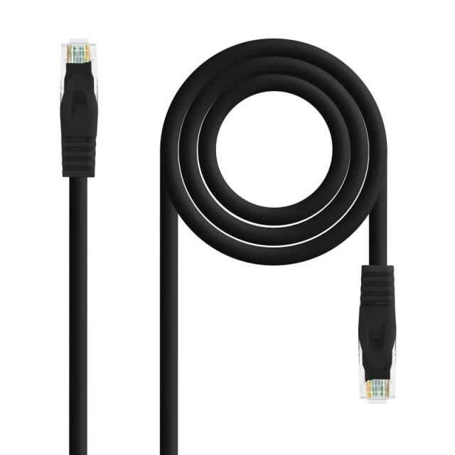 Nanocable - Cable de red latiguillo RJ45 LSZH Cat.6A UTP AWG24, Negro, 3.0m