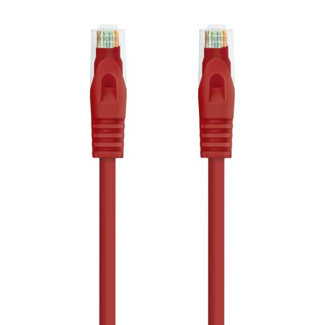 Nanocable - Cable de red latiguillo RJ45 LSZH Cat.6A UTP AWG24, Rojo, 3.0m
