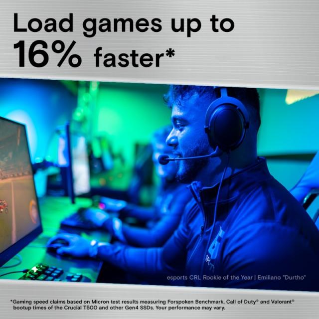 Crucial - T500 2 TB M.2 PCI Express 4.0 NVMe 3D TLC NAND