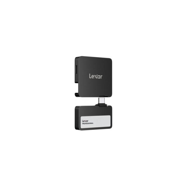 Lexar - LEXAR PROFESSIONAL GO EXTERNAL PORTABLE SSD 2TB,USB3.2 GEN2 UP TO 1050MB/S READ AND 1000MB/S WRITE CON HUB 4-PUERTOS USB