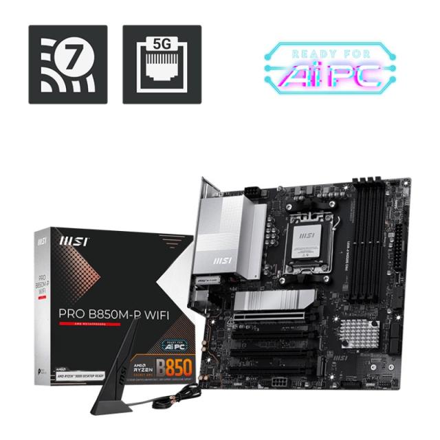 MSI - PRO B850M-P WIFI placa base AMD B850 Zócalo AM5 micro ATX