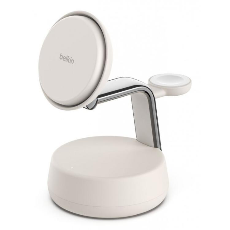 Belkin - Qi2 Fitness tracker, Auriculares, Smartphone, Reloj inteligente Blanco USB Cargador inalámbrico Carga rápi - WIZ040KQSD