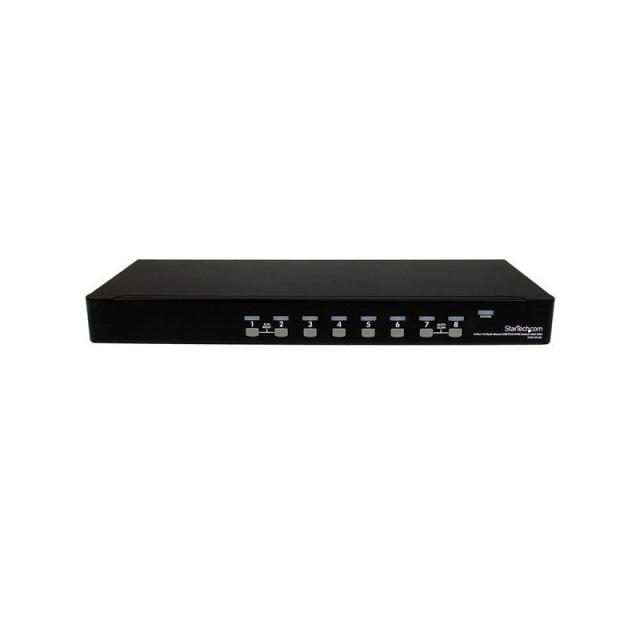 StarTech.com - Conmutador Switch KVM 8 Puertos de Vídeo VGA HD15 USB 2.0 USB A PS/2 - 1U Rack Estante
