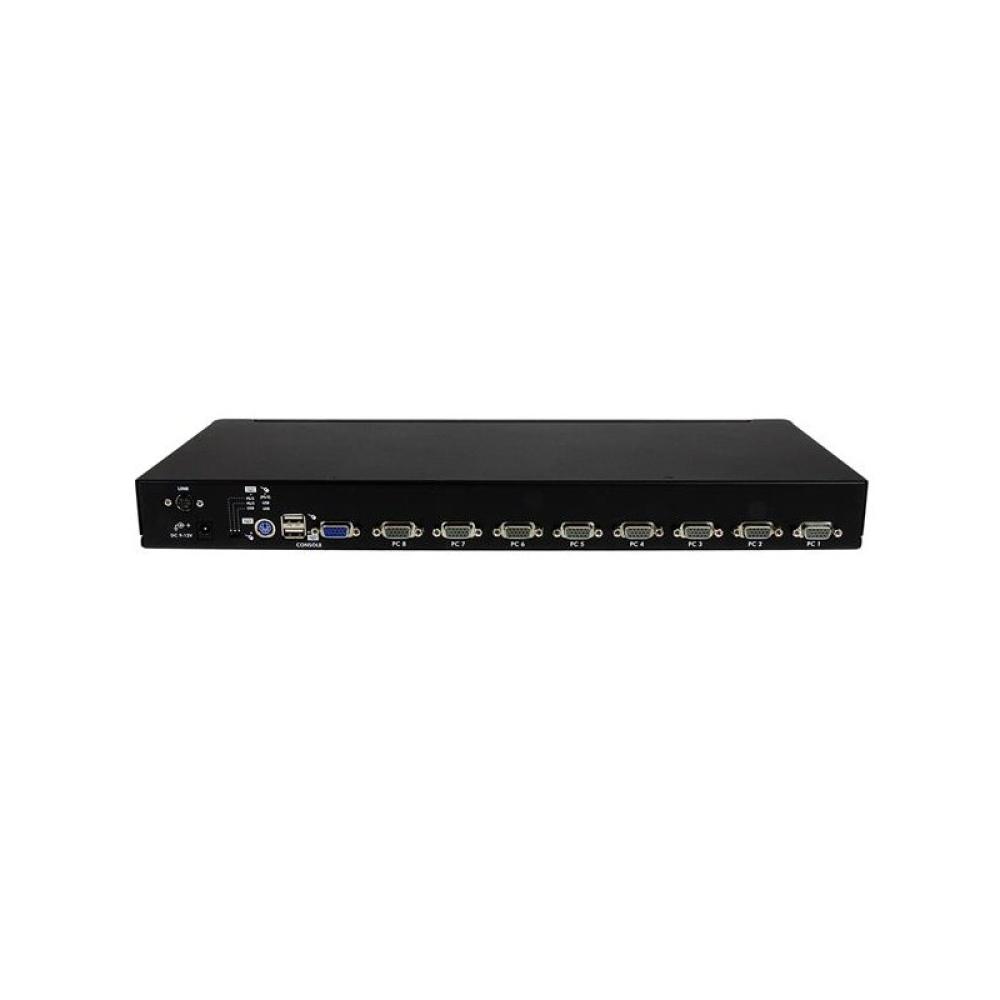 StarTech.com - Conmutador Switch KVM 8 Puertos de Vídeo VGA HD15 USB 2.0 USB A PS/2 - 1U Rack Estante