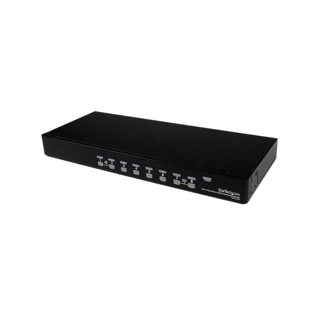StarTech.com - Conmutador Switch KVM 8 Puertos de Vídeo VGA HD15 USB 2.0 USB A PS/2 - 1U Rack Estante