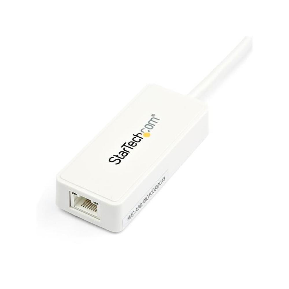 StarTech.com - Adaptador Tarjeta de Red NIC Externa USB 3.0 de 1 Puerto Gigabit Ethernet RJ45 y Puerto USB - Blanco