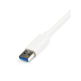 StarTech.com - Adaptador Tarjeta de Red NIC Externa USB 3.0 de 1 Puerto Gigabit Ethernet RJ45 y Puerto USB - Blanco