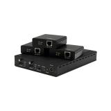 StarTech.com - Juego Extensor HDBaseT de 3 Puertos - Alargador HDMI por Cable Cat5 con 3 Receptores - Hasta 4K