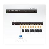 ATEN - CS1708A interruptor KVM Montaje en rack Negro