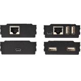 StarTech.com - Hub Concentrador Extensor USB 2.0 de 4 Puertos por un Solo Cable Ethernet CAT5e/CAT6 RJ45 - 100m - Juego de Alarg